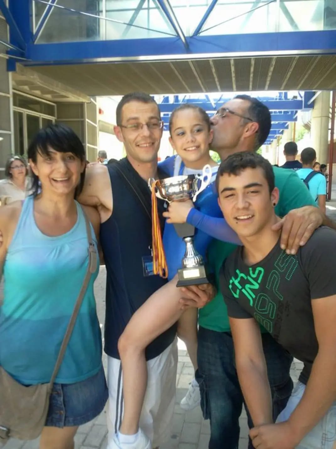 Melania Rodríguez con su familia — Sevilla 2011